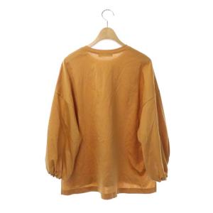 ebure ハイゲージコットンバルーンスリーブカットソー 38 マスタード