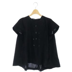 19SS バックレースアップ半袖Tシャツ カットソー 2 ブラック