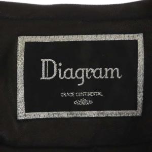 Diagram GRACE CONTINENTAL ラムレザージャケット ブラック
