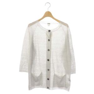 21SS FINE LINEN CARDIGAN グレー