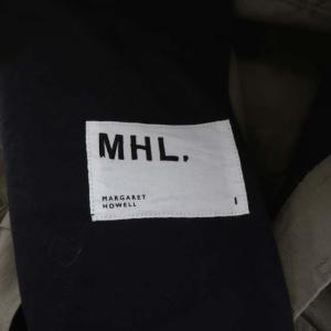 MHL. 20SS COTTON LINEN PLAIN WEAVE Aラインロングスカート ベージュ