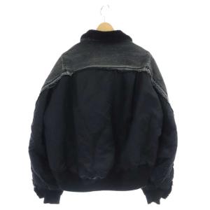 sacai ドッキング デニムジャケット MA-1 ブルゾン 切替 中綿 1 ブラック