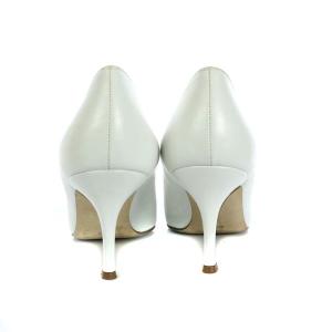 MANOLO BLAHNIK KIETTA 70 パンプス ピンヒール ポインテッドトゥ レザー 36.5 ホワイト