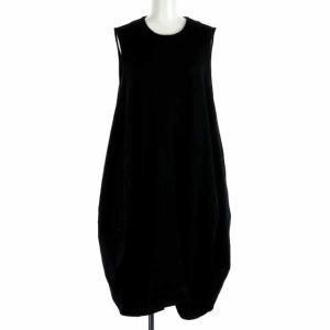 ワンピース ノースリーブ ロング ミモレ コクーン 36 S ブラック