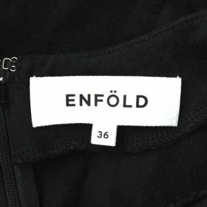 ENFOLD ワンピース ノースリーブ ロング ミモレ コクーン 36 S ブラック