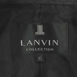 LANVIN collection テーラードジャケット フレア  ウール カシミヤ混 40 チャコールグレー