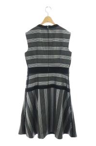 LANVIN COLLECTION ワンピース ボーダー 40 グレー