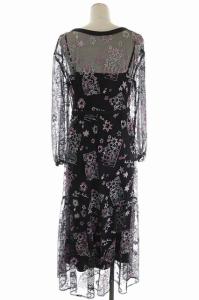 Diagram GRACE CONTINENTAL 20SS スターチュールワンピース インナー付き 36 ブラック