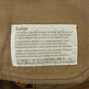 kolor 高密度マットクロスパンツ テーパード タック 1 ベージュ