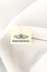 GRACE CONTINENTAL 19SS パネルプリントロングワンピース オフショルダー 七分袖 36 マルチカラー