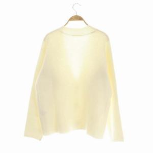 GALERIE VIE 21AW ウールケーブル Vネックプルオーバー ニット S 白 
