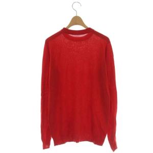 ENFOLD ニット 長袖 プルオーバー クルーネック 薄手 38 レッド