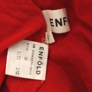 ENFOLD ニット 長袖 プルオーバー クルーネック 薄手 38 レッド