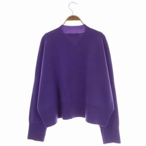 ENFOLD Vネックプルオーバーニットセーター パープル