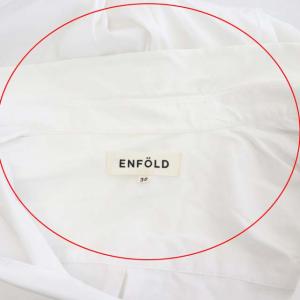 ENFOLD オーバーサイズスキッパーロングシャツ ホワイト