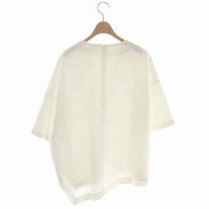 ENFOLD イレギュラーヘム プルオーバーブラウス 七分袖 36 ホワイト