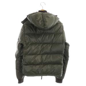 DUVETICA ダウンジャケット ジップアップ フード付き 42 ダークグリーン