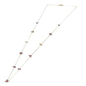agete ネックレス アメジスト ルビー シトリン ロードライトガーネット K10YG