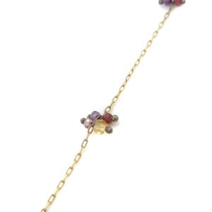 agete ネックレス アメジスト ルビー シトリン ロードライトガーネット K10YG
