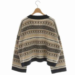 DRESSTERIOR ミックスジャカードカーディガン 38 ベージュ