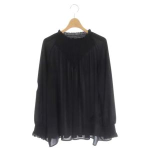 21AW スモッキングブラウス フリル ブラック