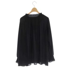 CELFORD 21AW スモッキングブラウス フリル ブラック