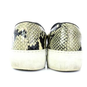 PELLICO Sunny スリッポン パイソンレザー 牛革 ボア ベージュ ブラック