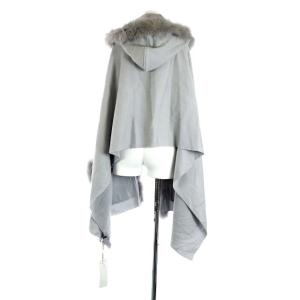 GRACE CONTINENTAL 18AW カシミヤフード付きストール グレー