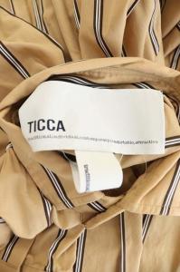 TICCA ストライプ シャツワンピース F ベージュ
