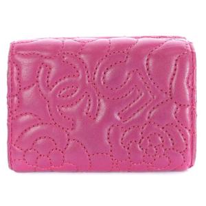 CHANEL 財布 三つ折り レザー カメリア NO5 ココマーク 26番台