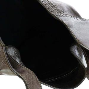 BALENCIAGA 204532 GIANT BESACE BAG エディターズバッグ ブラウン