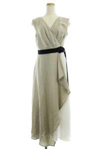 20SS カシュクール切替 ワンピース ベージュ