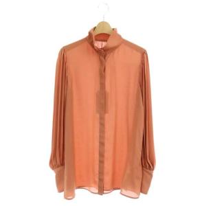 PLEATS SLEEVE BLOUSE プリーツスリーブブラウス F テラコッタ