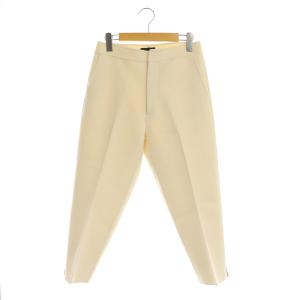 ウールセンタープレステーパードパンツ 34 アイボリー