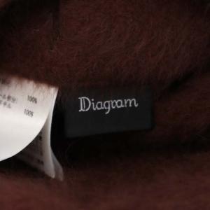 Diagram GRACE CONTINENTAL 20AW ストールポンチョ ニット カーディガン F ボルドー