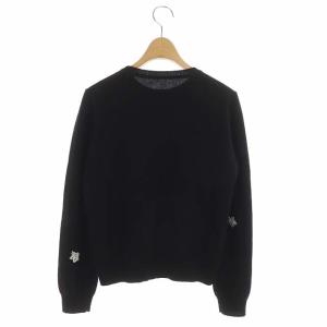 GRACE CONTINENTAL 20AW スターパールニット トップス セーター 長袖 プルオーバー クルーネック 36 ブラック