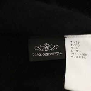 GRACE CONTINENTAL 20AW スターパールニット トップス セーター 長袖 プルオーバー クルーネック 36 ブラック