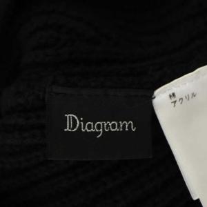 Diagram GRACE CONTINENTAL 19AW バックロゴ刺繍ニットカーディガン ブラック