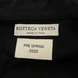 BOTTEGA VENETA 2020 コットンミリタリーシャツ 比翼ボタン 46 チャコールグレー