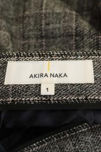 AKIRANAKA Anna wide pants ワイドパンツ チェック タック ブラック ホワイト