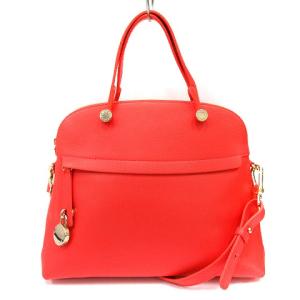 FURLA パイパー レザーハンドバッグ オレンジ