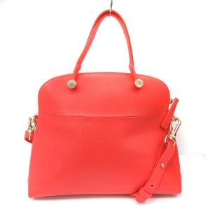 FURLA パイパー レザーハンドバッグ オレンジ