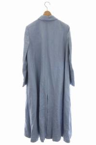 ebure リネンツイル シングル チェスターコート 36 水色