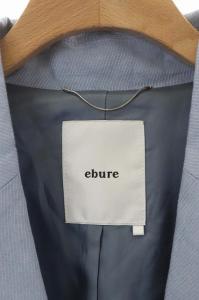ebure リネンツイル シングル チェスターコート 36 水色