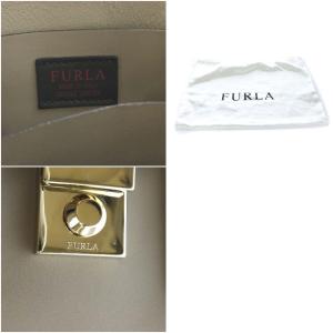 FURLA MILANO レザーハンドバッグ グレージュ