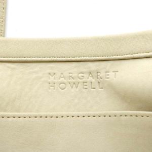 MARGARET HOWELL レザーハンドバッグ ベージュ