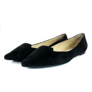 ATTILA フラットシューズ スエード ポインテッドトゥ 36 ブラック