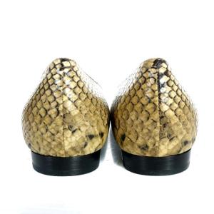 PELLICO ANIMA パンプス パイソン柄 ポインテッドトゥ 36 ベージュ