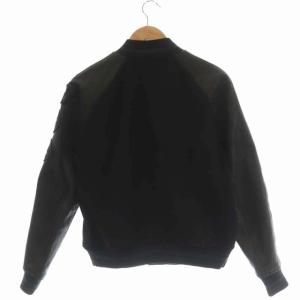 POLO RALPH LAUREN ワッペン スタジャン 切替 カウレザー M ブラック