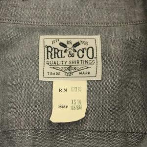 RRL シャンブレーシャツ XS スモークグレー